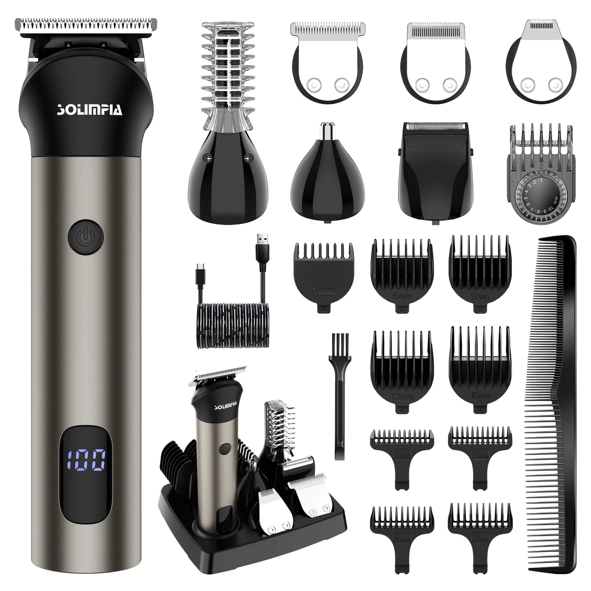 SOLIMPIA 7-in-1 Men's Grooming Kit
