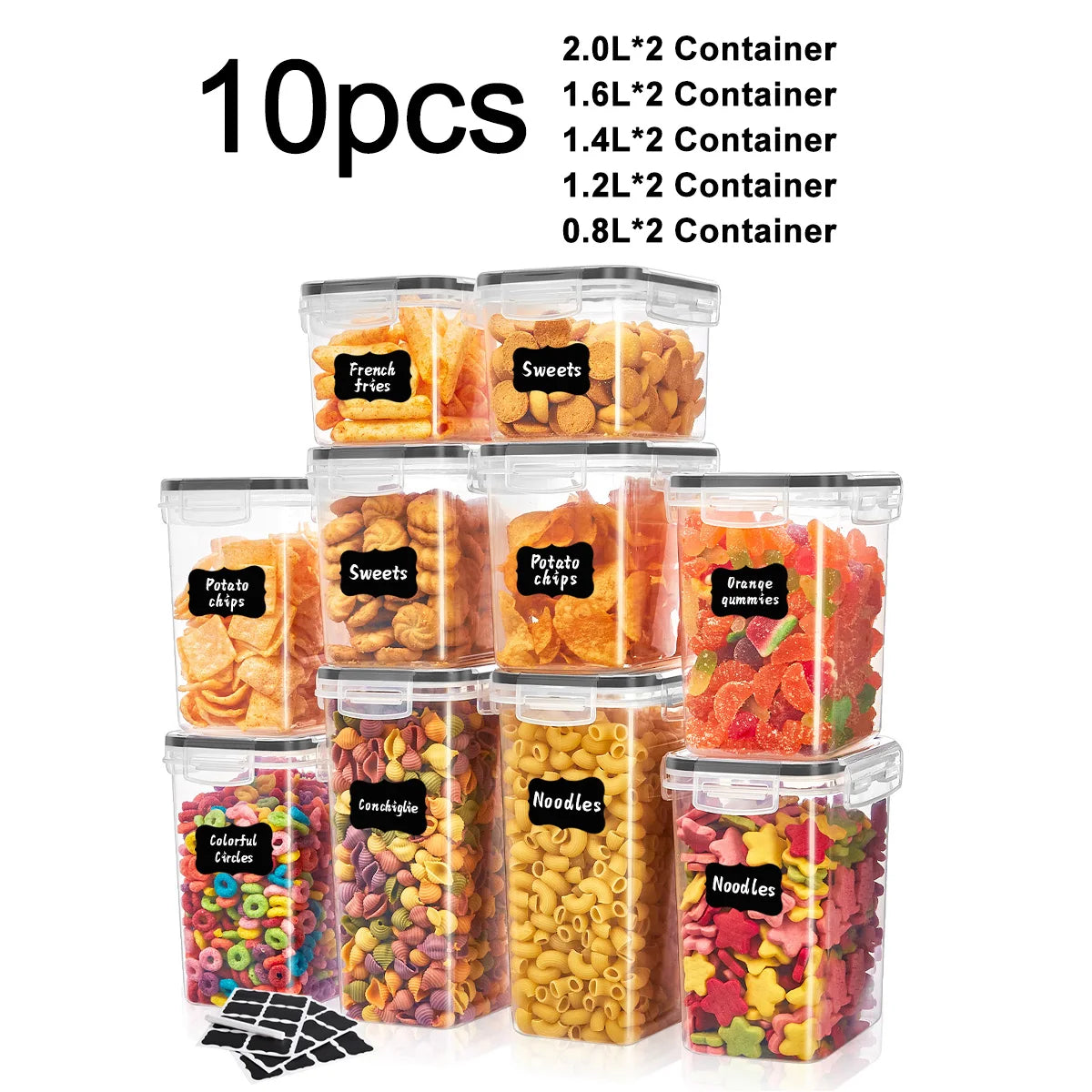 AJP Home 10-Piece Airtight Food Storage Container Set