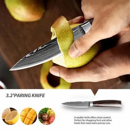 AJP Home 4-Piece Stainless Steel Kitchen Knife Set