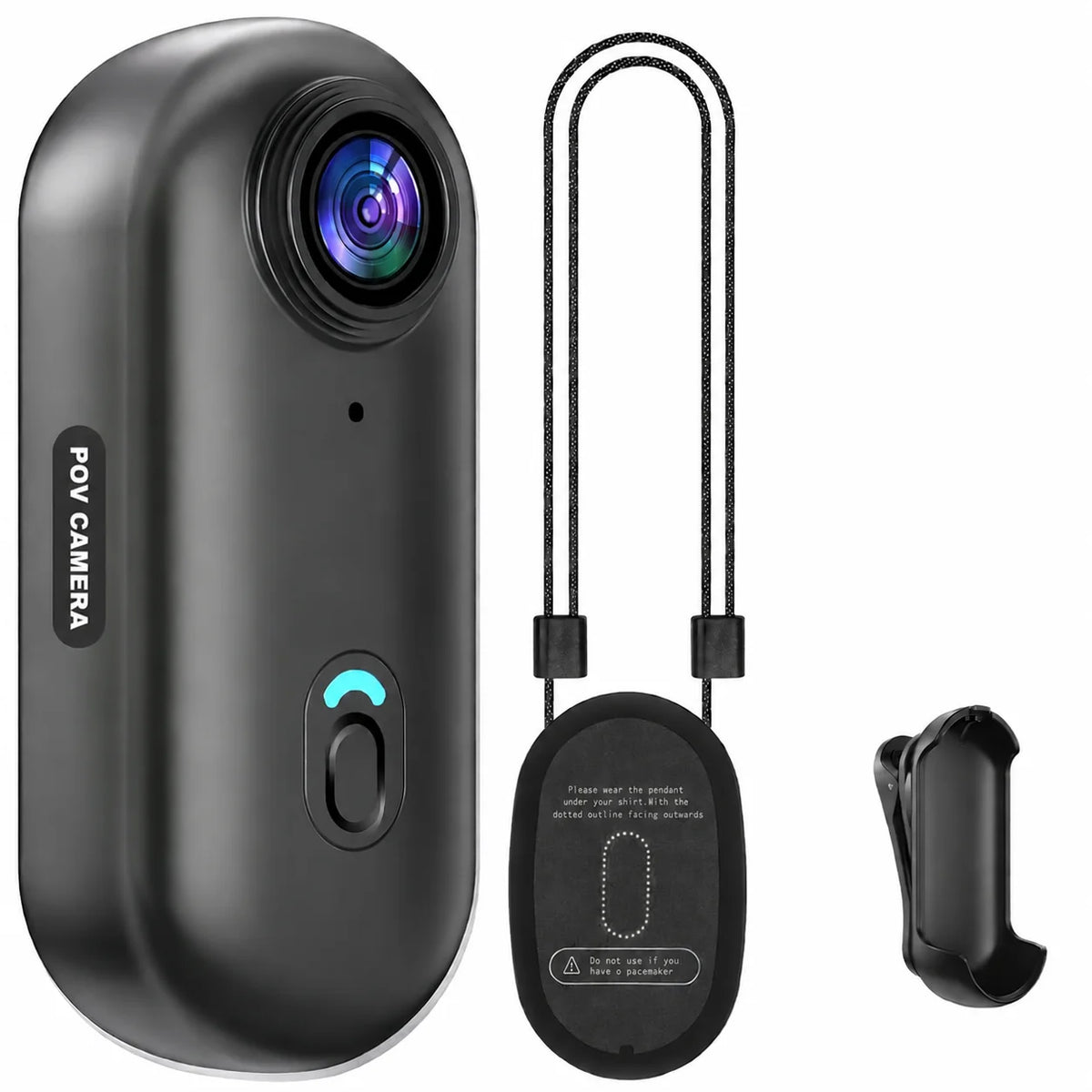 Mini Wearable Action Camera with Magnetic Mount