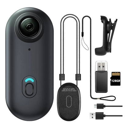 Mini Wearable Action Camera with Magnetic Mount