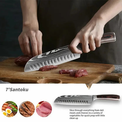 AJP Home 4-Piece Stainless Steel Kitchen Knife Set